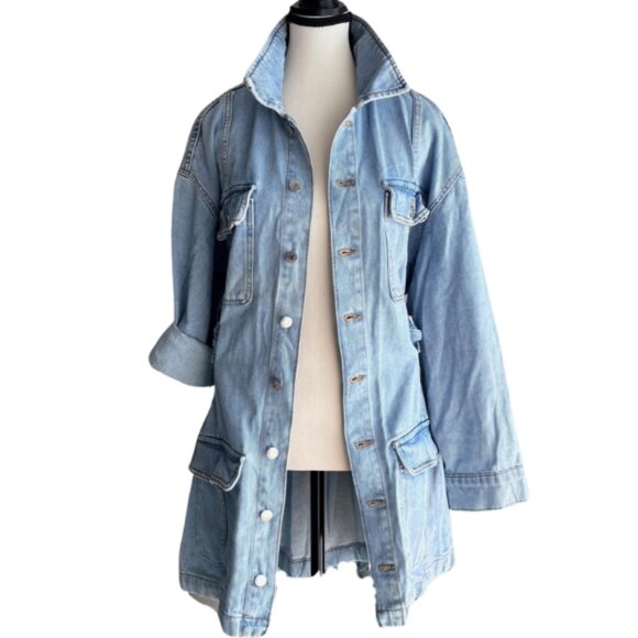 Zara Light Blue Denim Dress - Picture 6 of 8